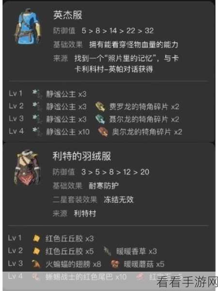 塞尔达传说王国之泪，橡胶紧身服获取秘籍大揭秘