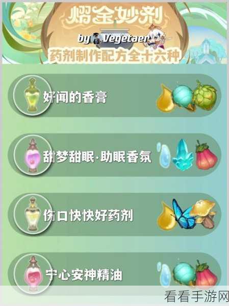 原神，探秘熠金妙剂配方 全攻略指南