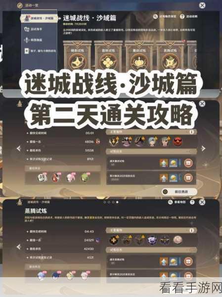 原神迷城战线沙域篇蒸腾试炼通关秘籍——第四关全解析