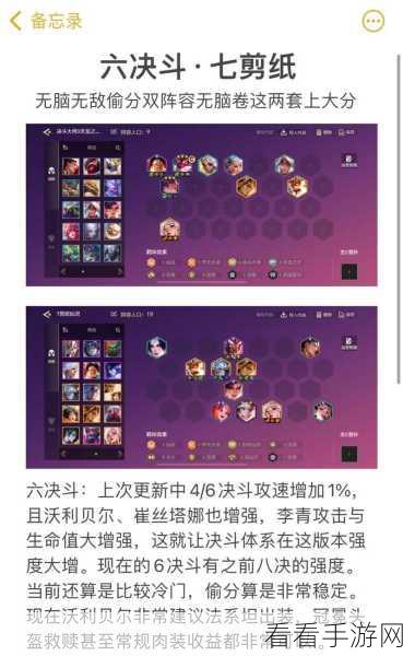 决胜之心，无敌阵容组合秘籍大公开