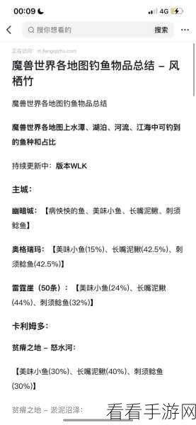 魔兽世界钓鱼烹饪 1 - 450 超省材料秘籍大公开