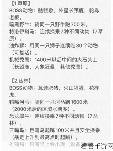 疯狂动物园，征服稀树草原，擒获超强 Boss 秘籍