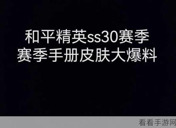 和平精英 SS30 赛季手册皮肤大揭秘，惊喜不断！