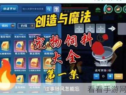 手游攻略，揭秘创造与魔法愈海龙饲料制作秘籍