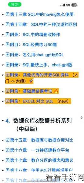 手游开发者必备，掌握SQL，解锁数据库操作新境界