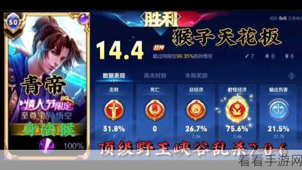 LOL手游大神猴哥精彩操作秀，猴子英雄称霸峡谷