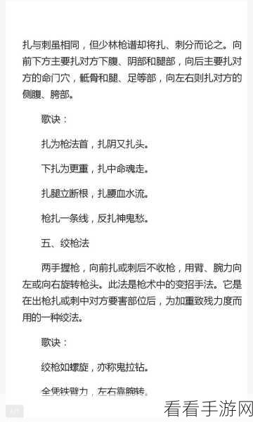 大侠立志传枪法：大侠立志传：枪法无敌，武林风云再起