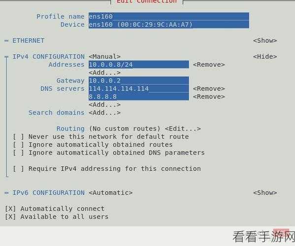 掌握 Linux nmtui 命令，轻松查看网络接口秘籍