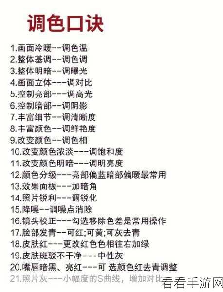 一级调色二级调色三级调色054：多层次调色技巧解析：从基础到高级的全面指南